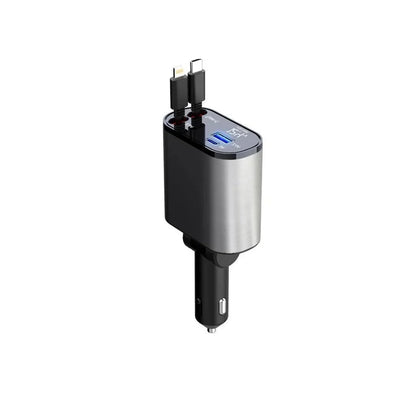 4-in-1 Retractable Fast Charging Cable – Multi-Device USB Charger for iPhone