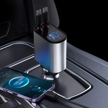 4-in-1 Retractable Fast Charging Cable – Multi-Device USB Charger for iPhone